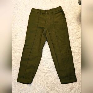 A New Day Olive Green Ankle Trouser Pants Size 12